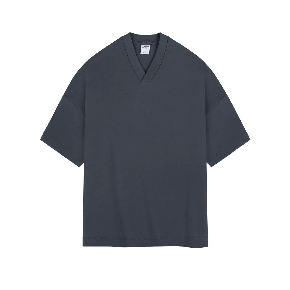 Oversized Heavy Cotton V-Neck Tee