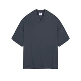 Oversized Heavy Cotton V-Neck Tee