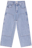 Washed Flare Work Jeans