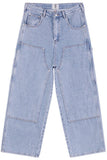 Washed Flare Work Jeans