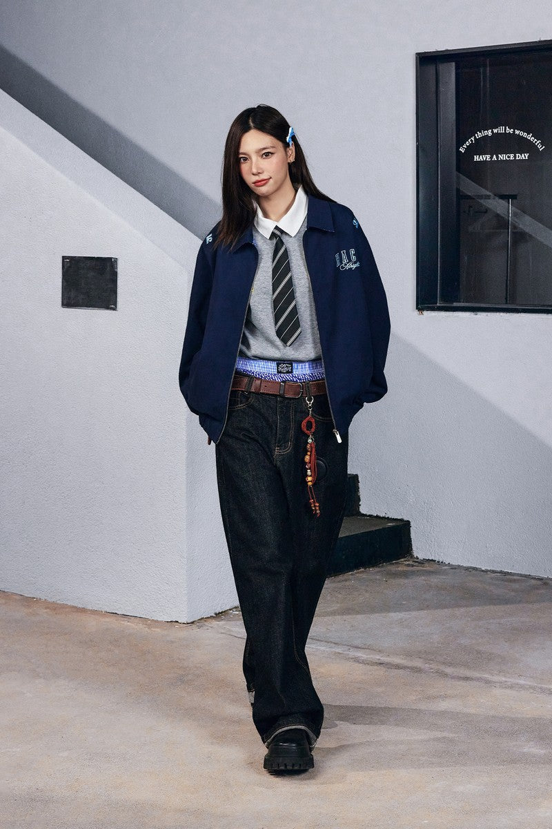 Reversible Embroidered Collar Jacket