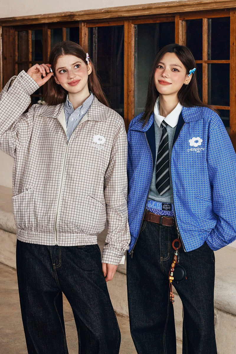 Reversible Embroidered Collar Jacket