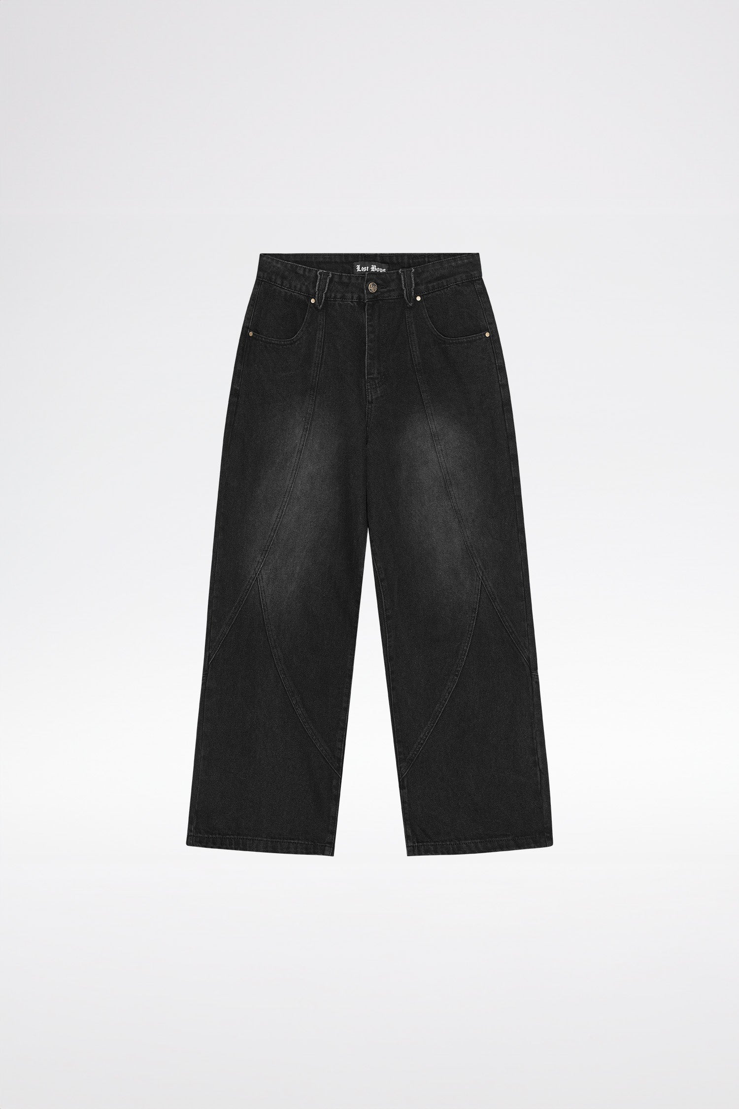 OUTERSEAM LOGO JEANS - Stonewashed Black