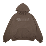 Old English Hollowed Hoodie - Chocolate