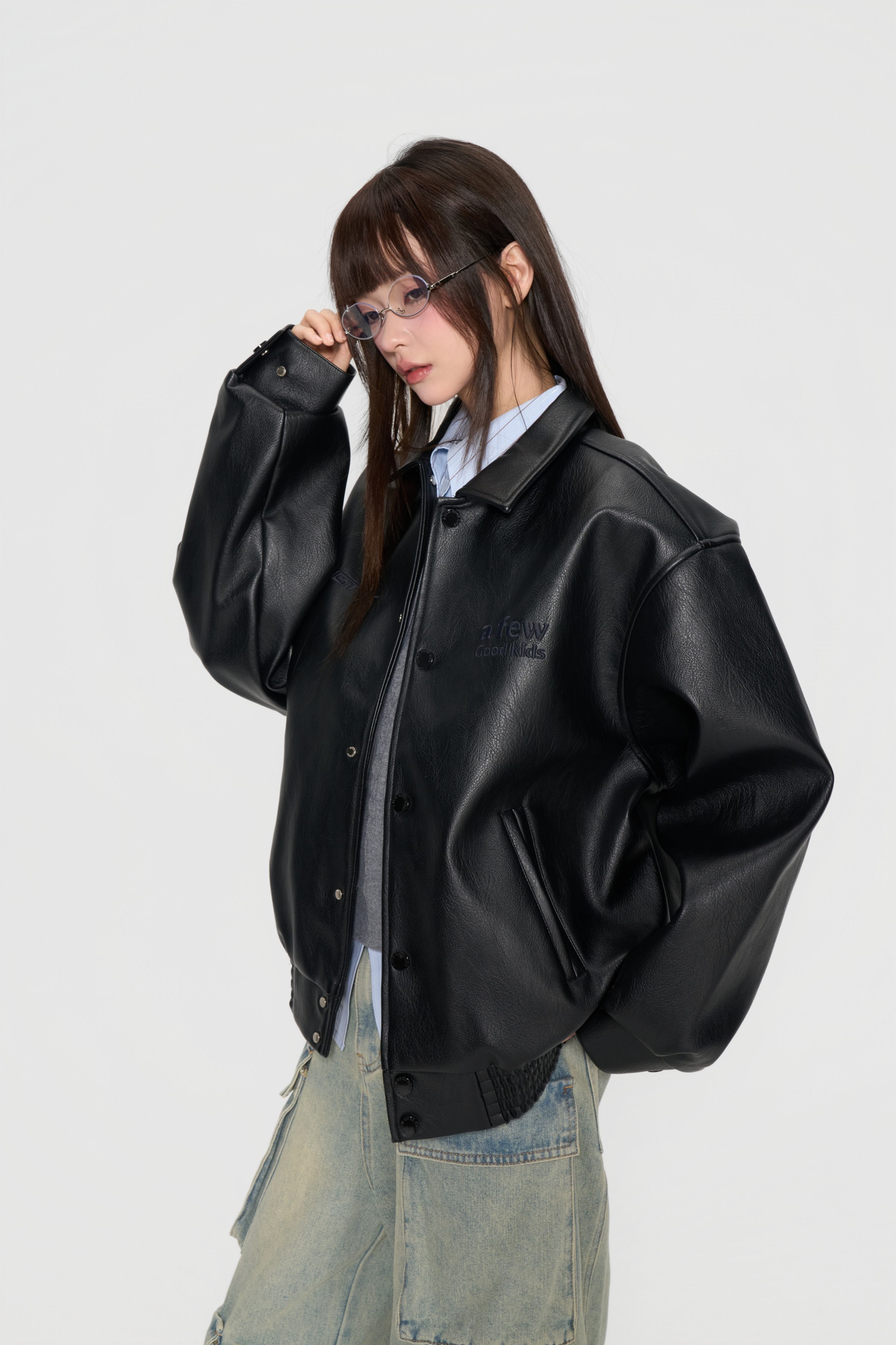 The lottery GT "Leather logo jacket"