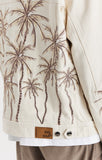 Beige Palm Denim Jacket