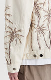Beige Palm Denim Jacket