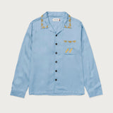 Palm Stitch LS Button Up - Blue