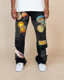EPTM Patchwork Jeans - Black