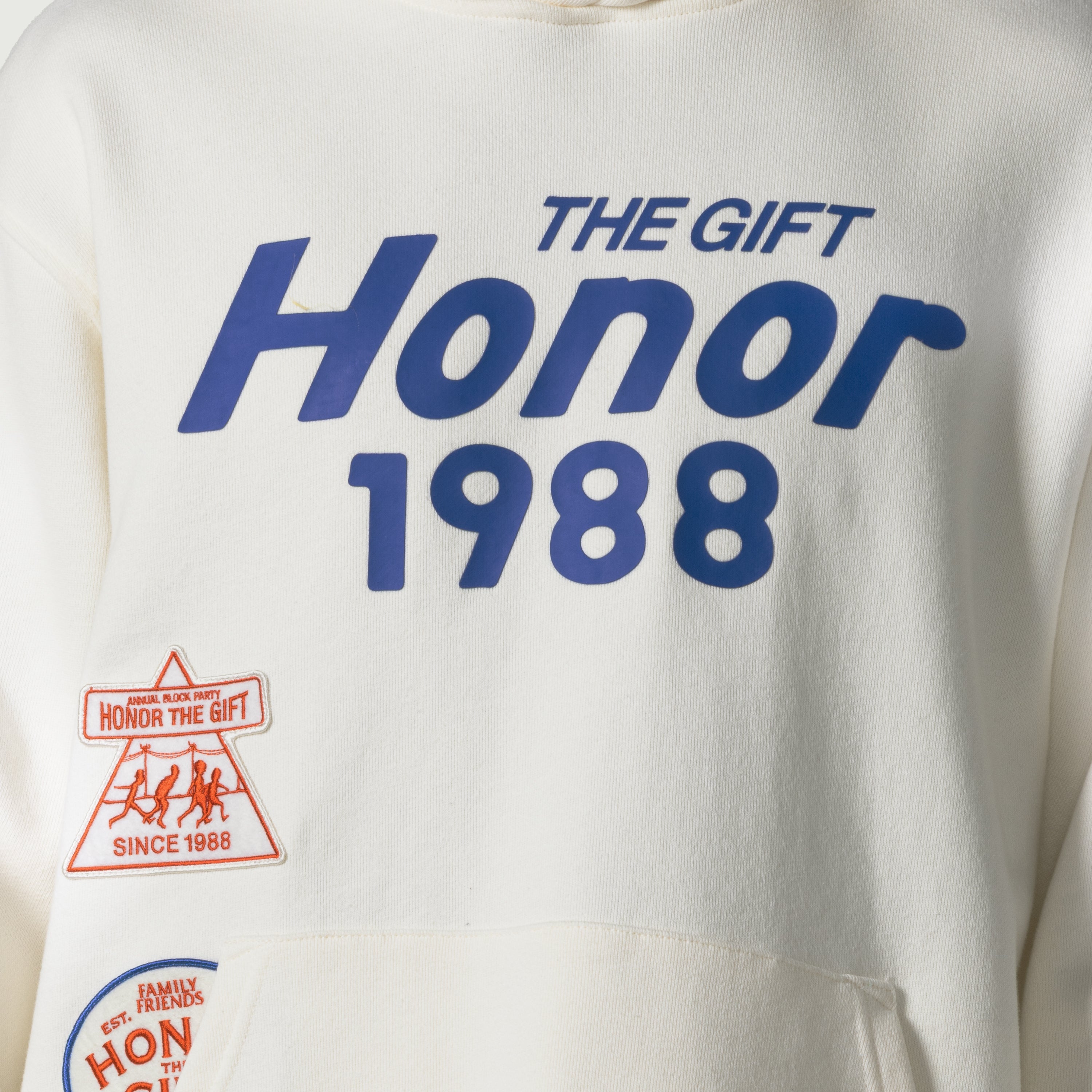 Patchwork Party Hoodie - Bone