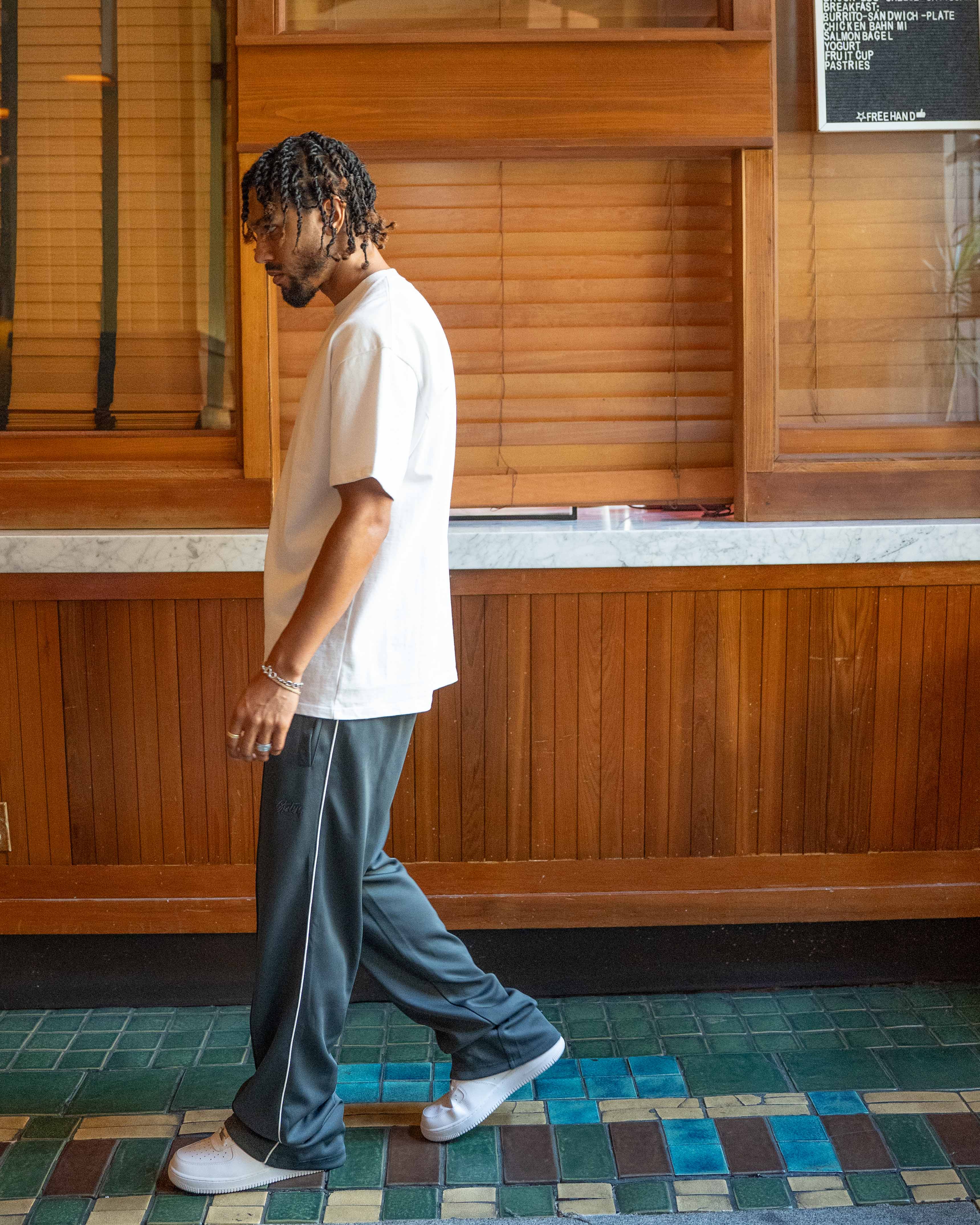 Perfect Piping Track Pants - Charcoal