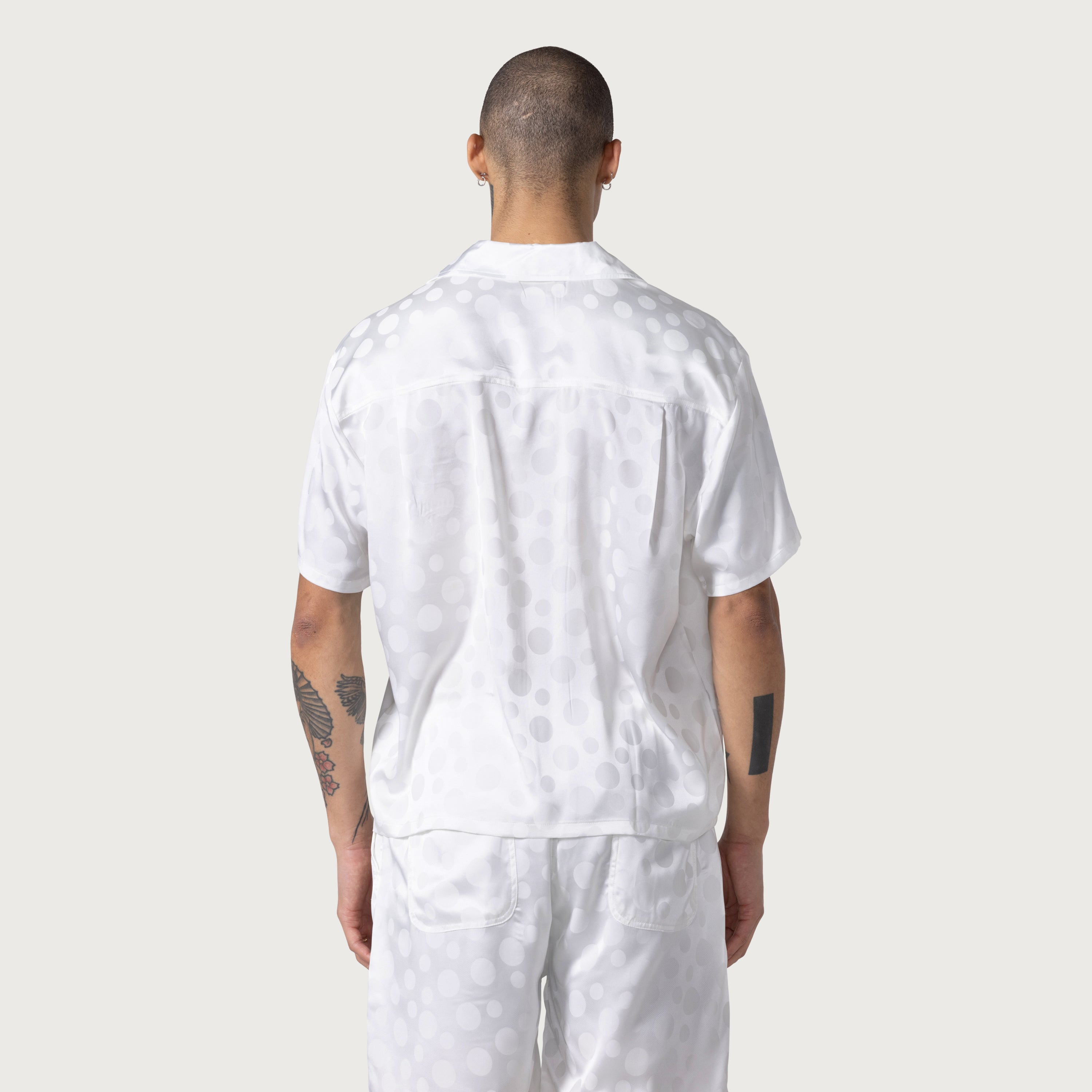 Polka Dot Camp Shirt - White