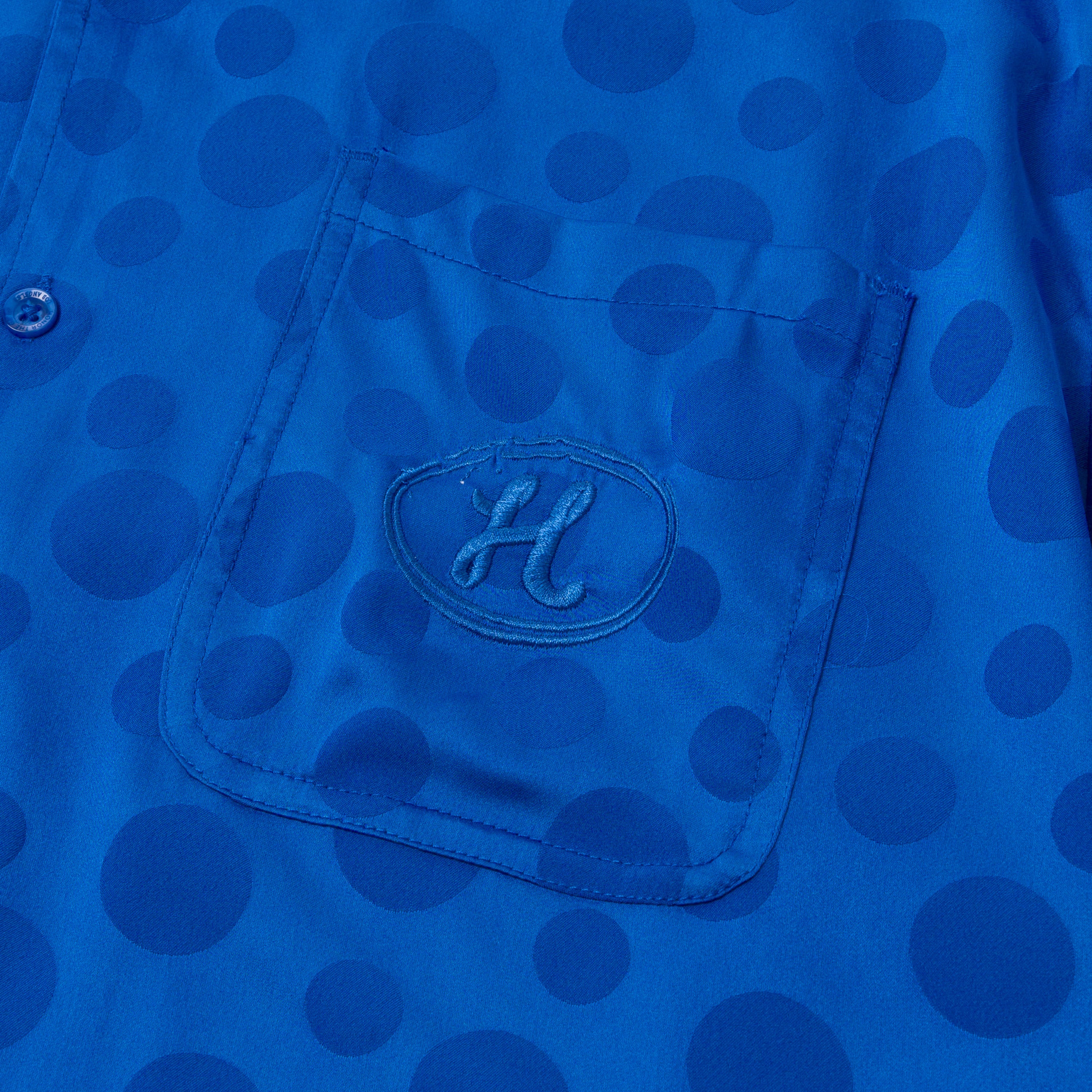 Polka Dot Camp Shirt - Blue