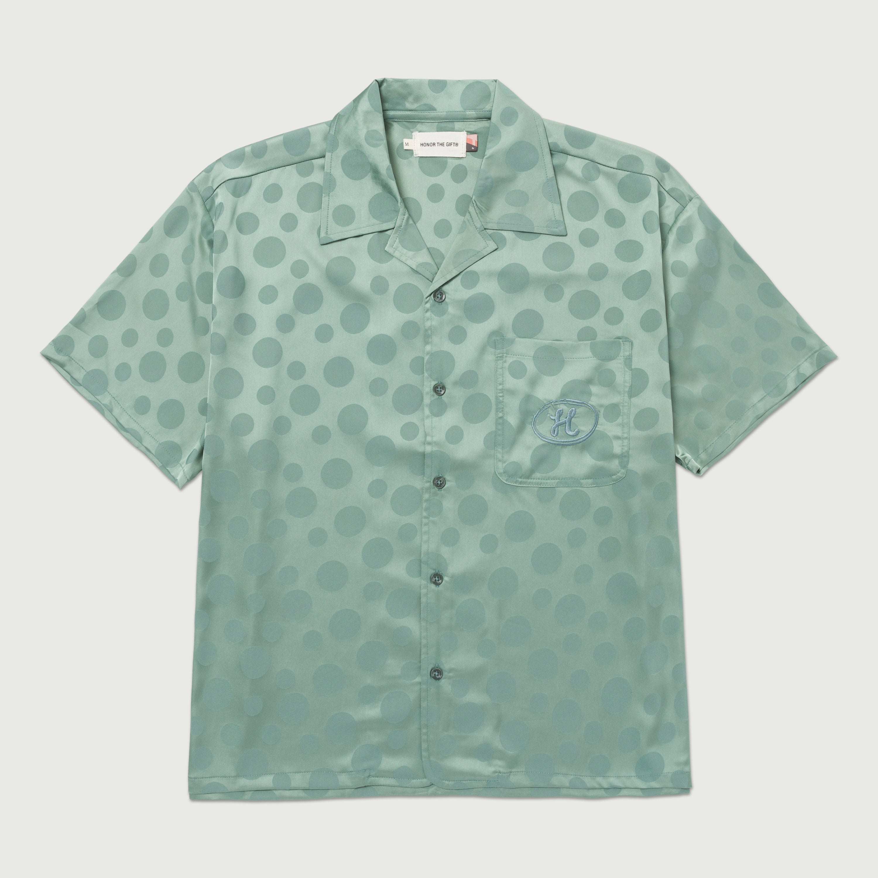 Polka Dot Camp Shirt - Green