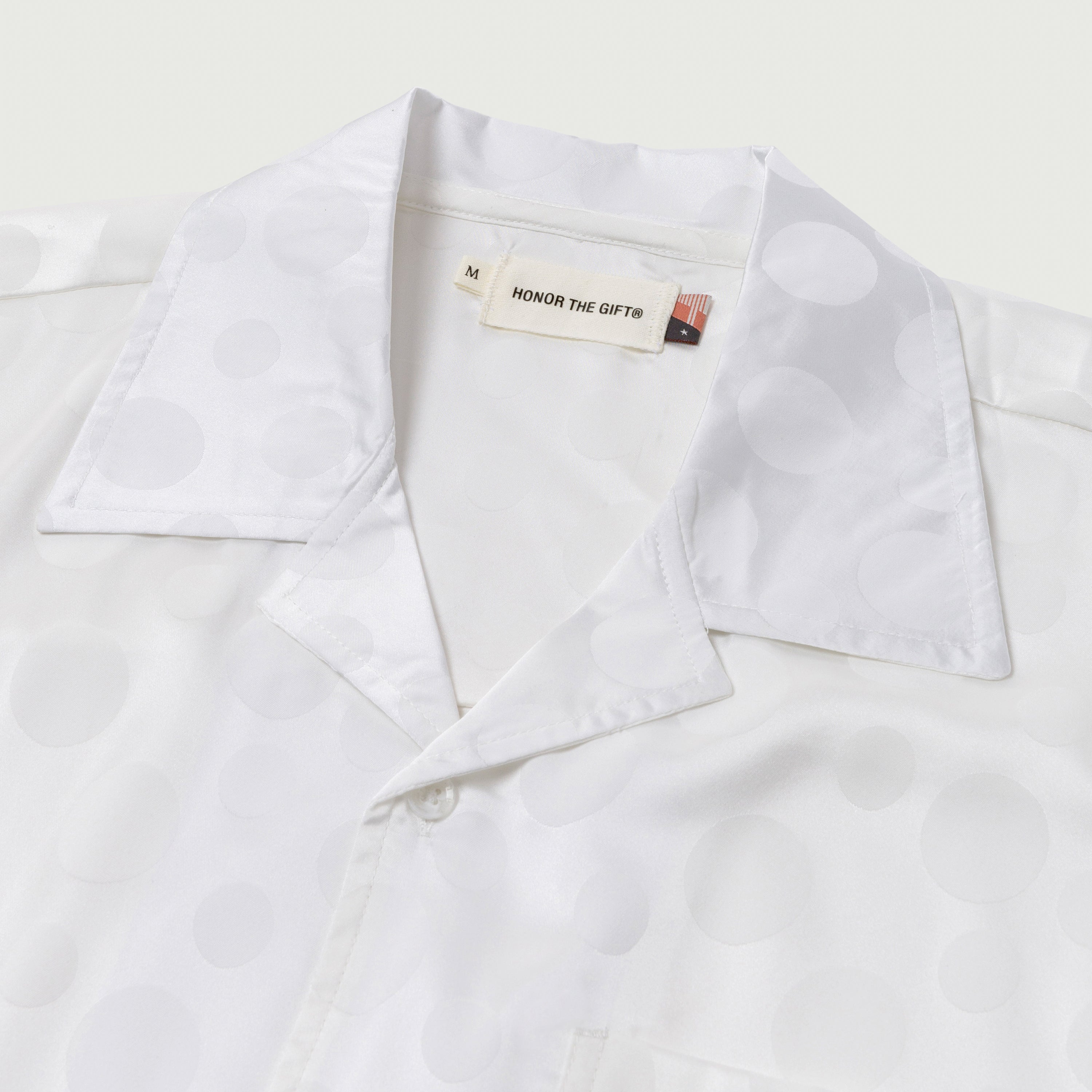 Polka Dot Camp Shirt - White