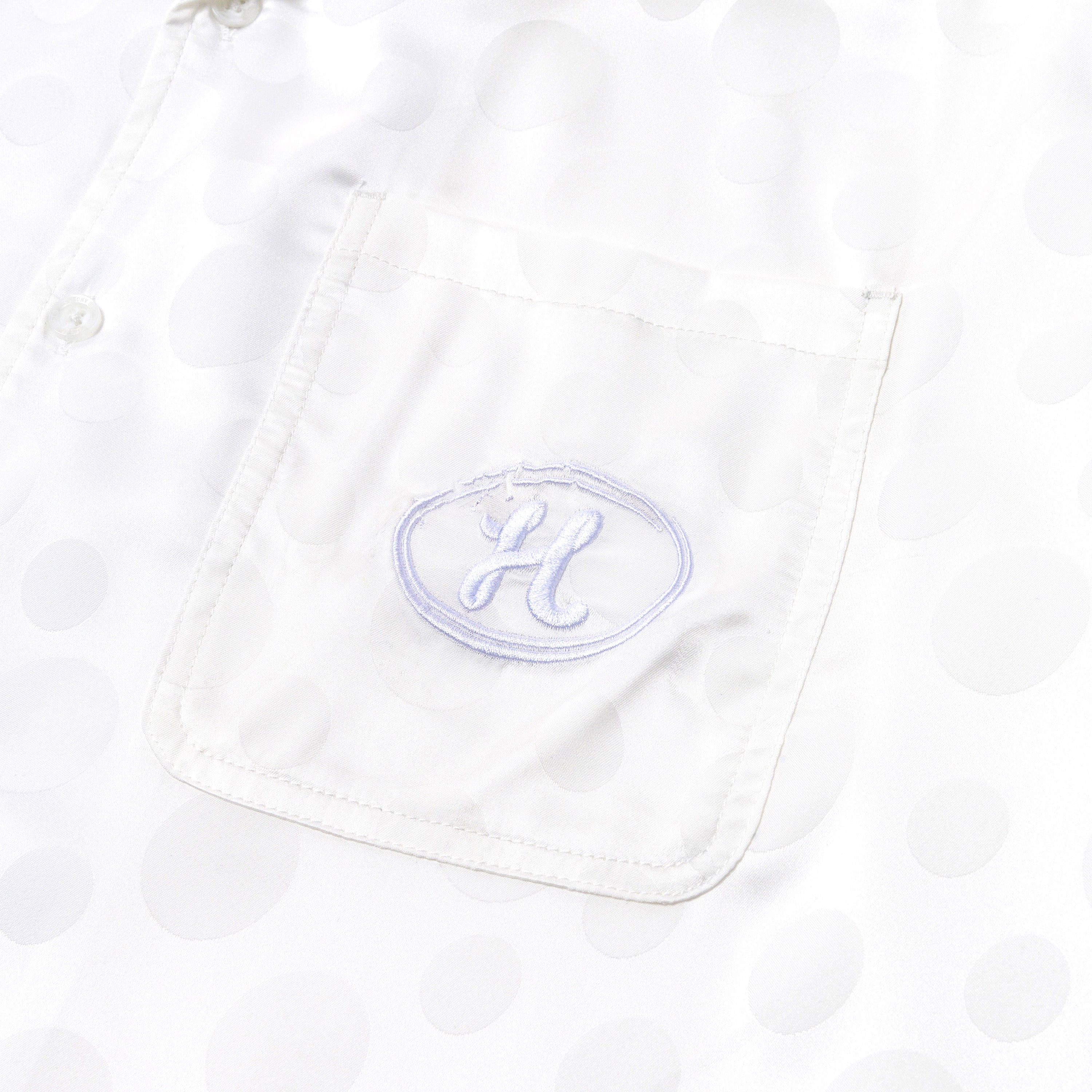 Polka Dot Camp Shirt - White