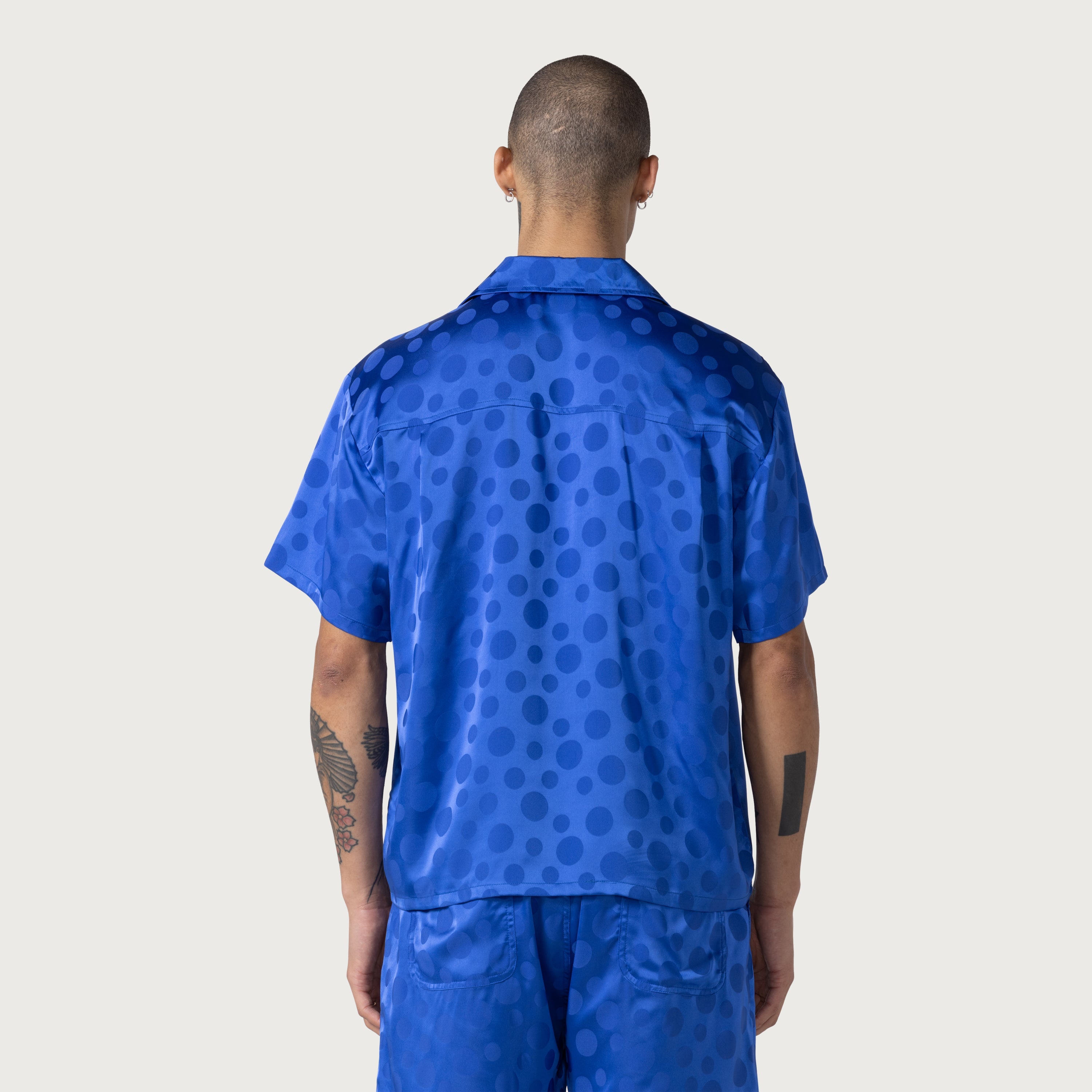 Polka Dot Camp Shirt - Blue