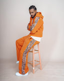Real Camo Striped Baggy Pants - Orange