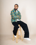 EPTM Side Slit Flannel - Teal