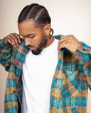 EPTM Side Slit Flannel - Teal