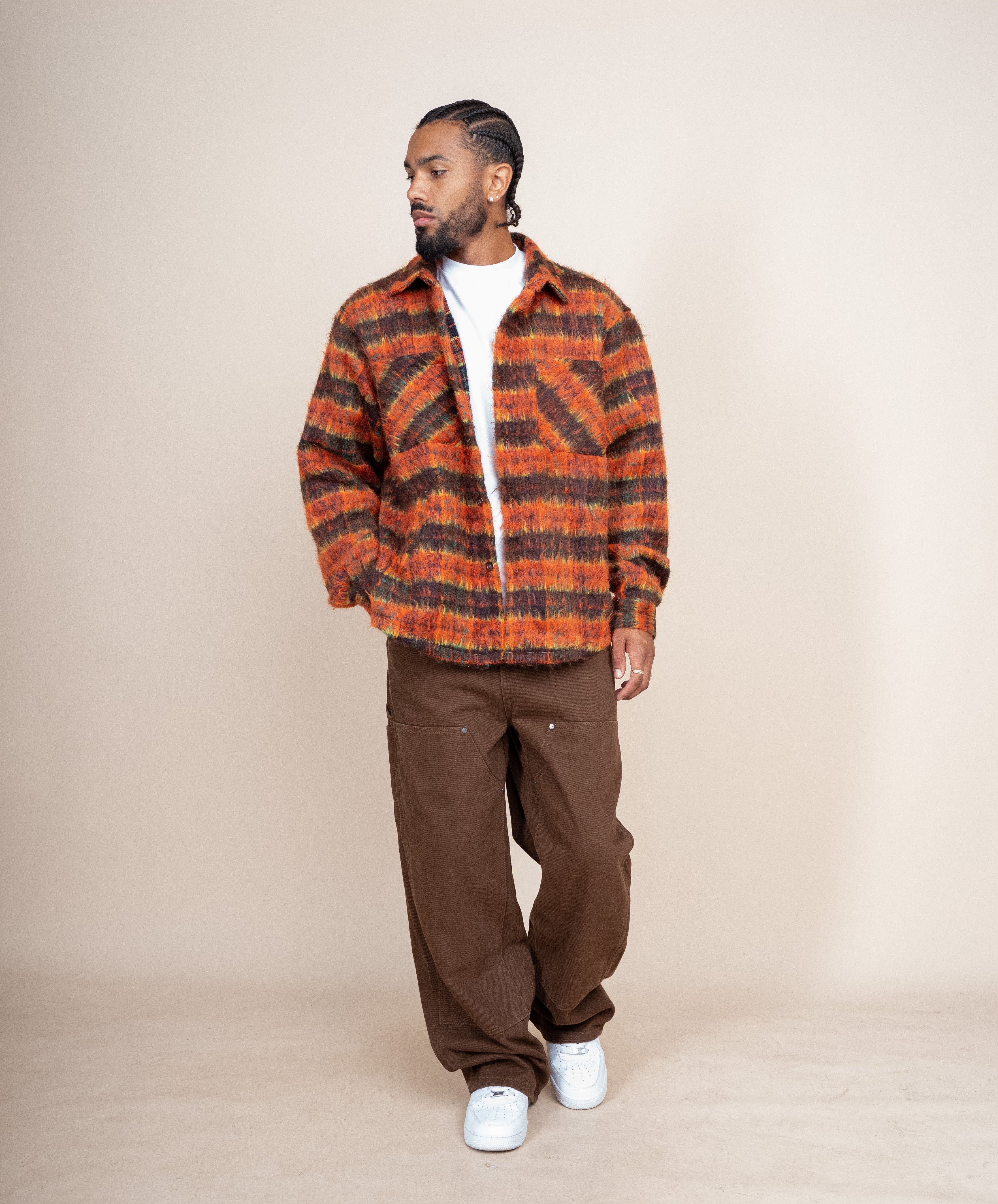 EPTM Side Slit Flannel - Blood Orange