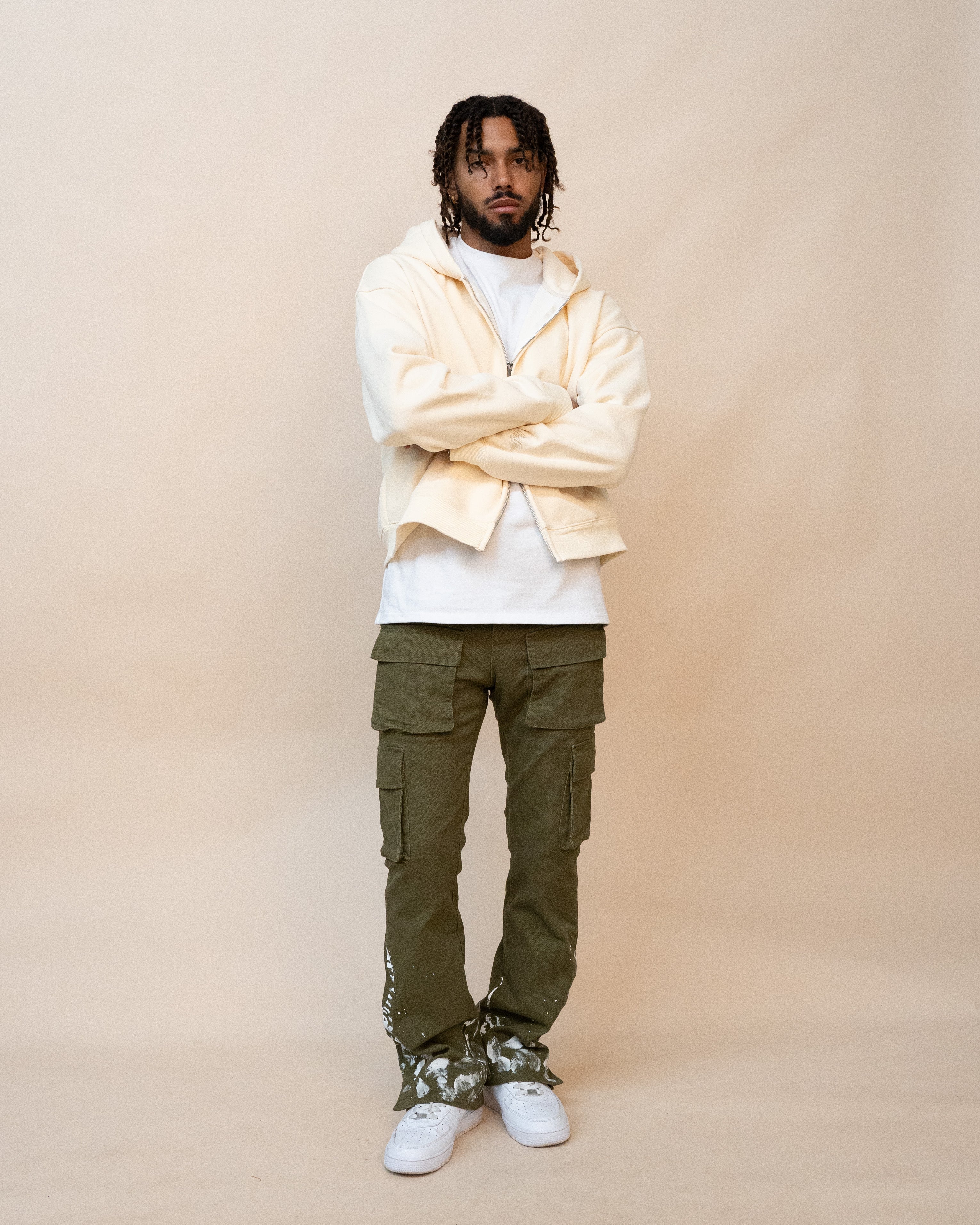 EPTM Perfect Zip Up Hoodie - Cream