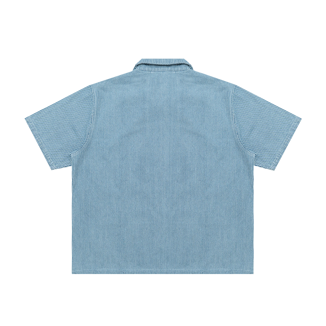 Patchwork Shirt (Light Blue)