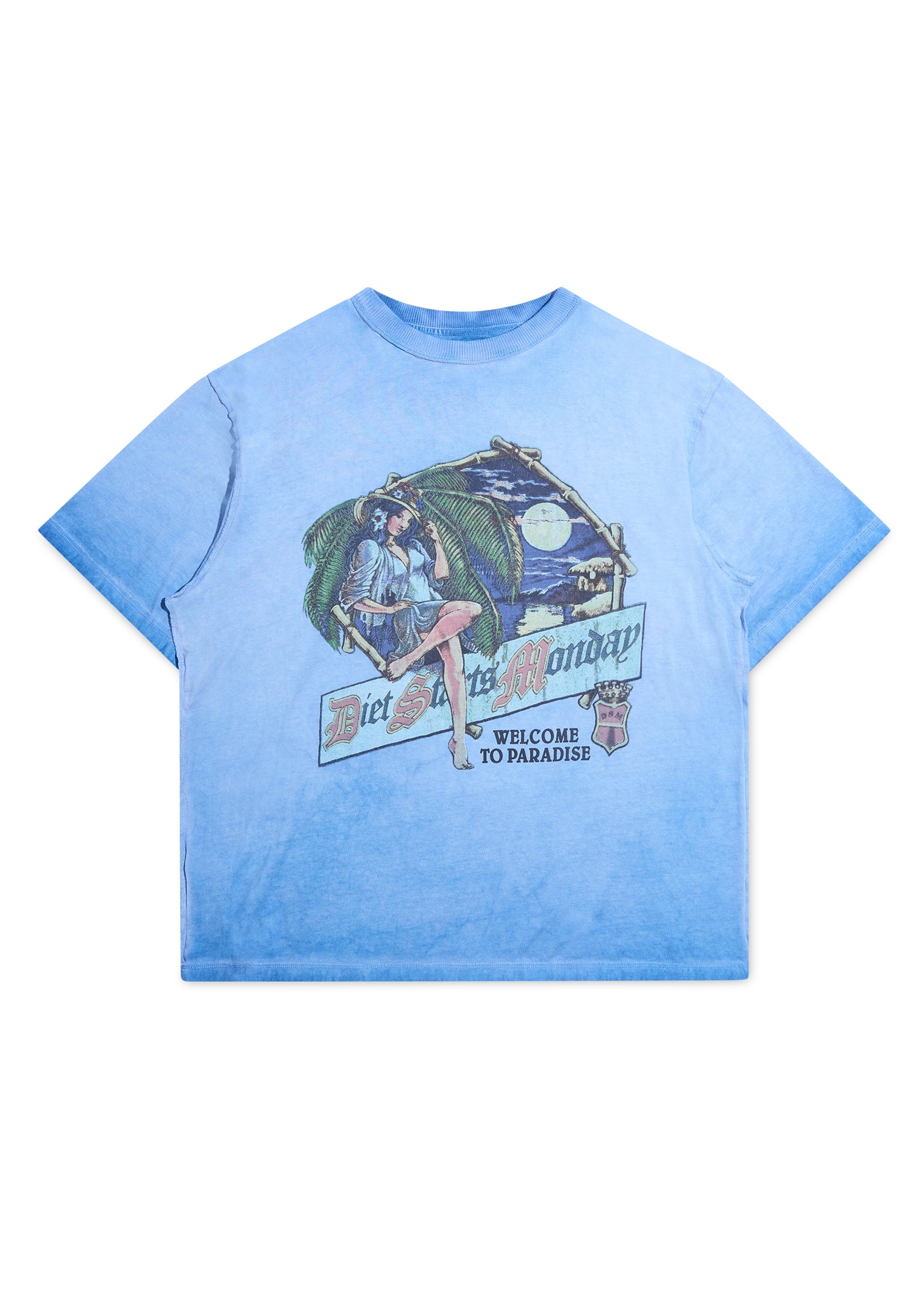 Paradise Cropped Tee - Blue