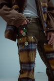 "Varial" Mohair Carpenter Denim (Brown/Mohair)