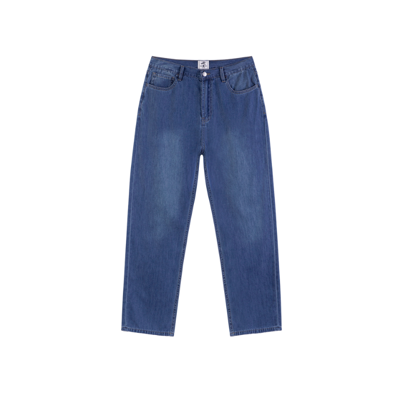 Cooling Washed Straight Jeans