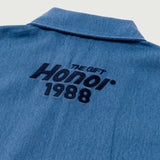 Twill Full Zip Shirt - Blue