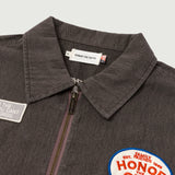 Twill Full Zip Shirt - Black