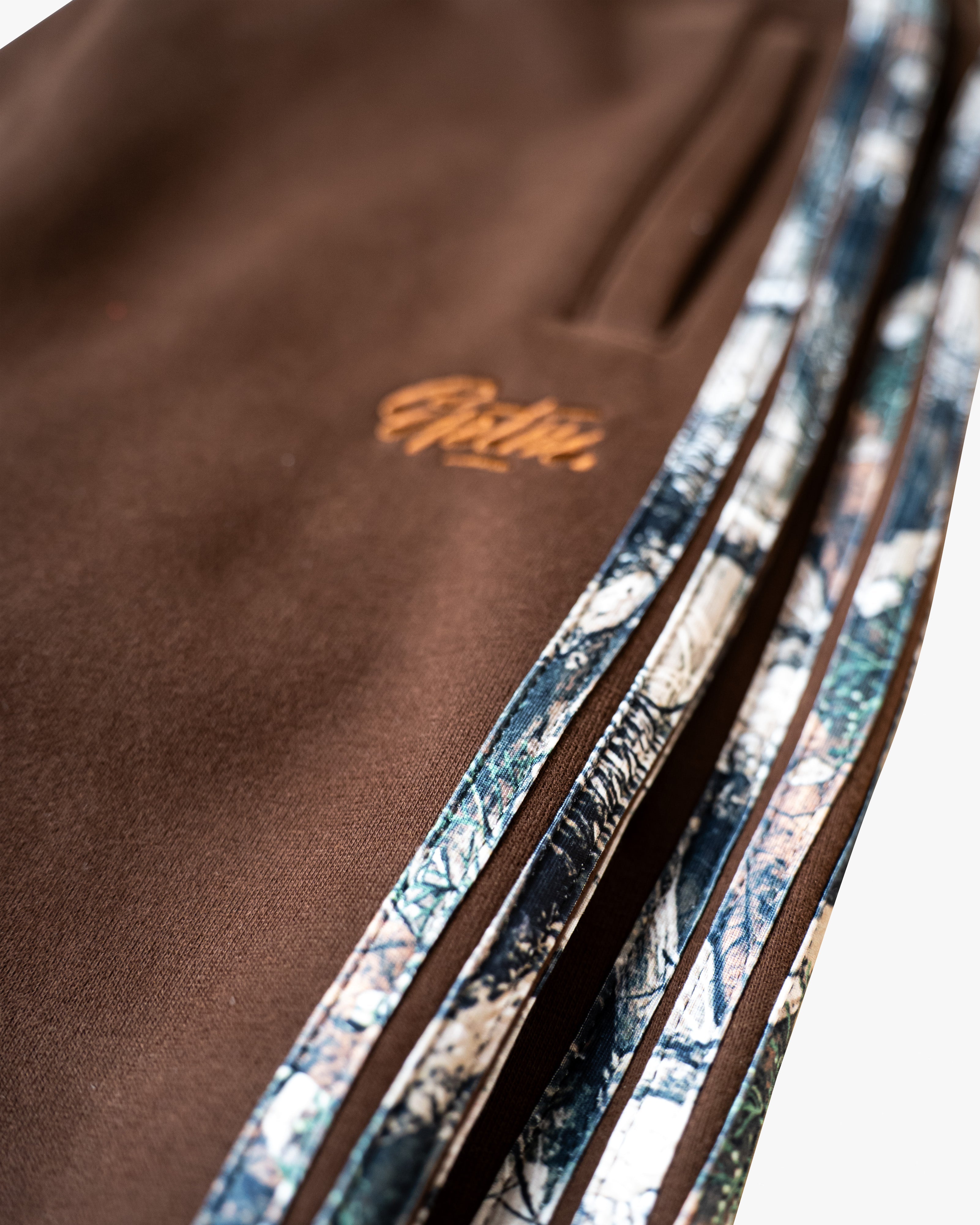 Real Camo Striped Baggy Pants - Brown