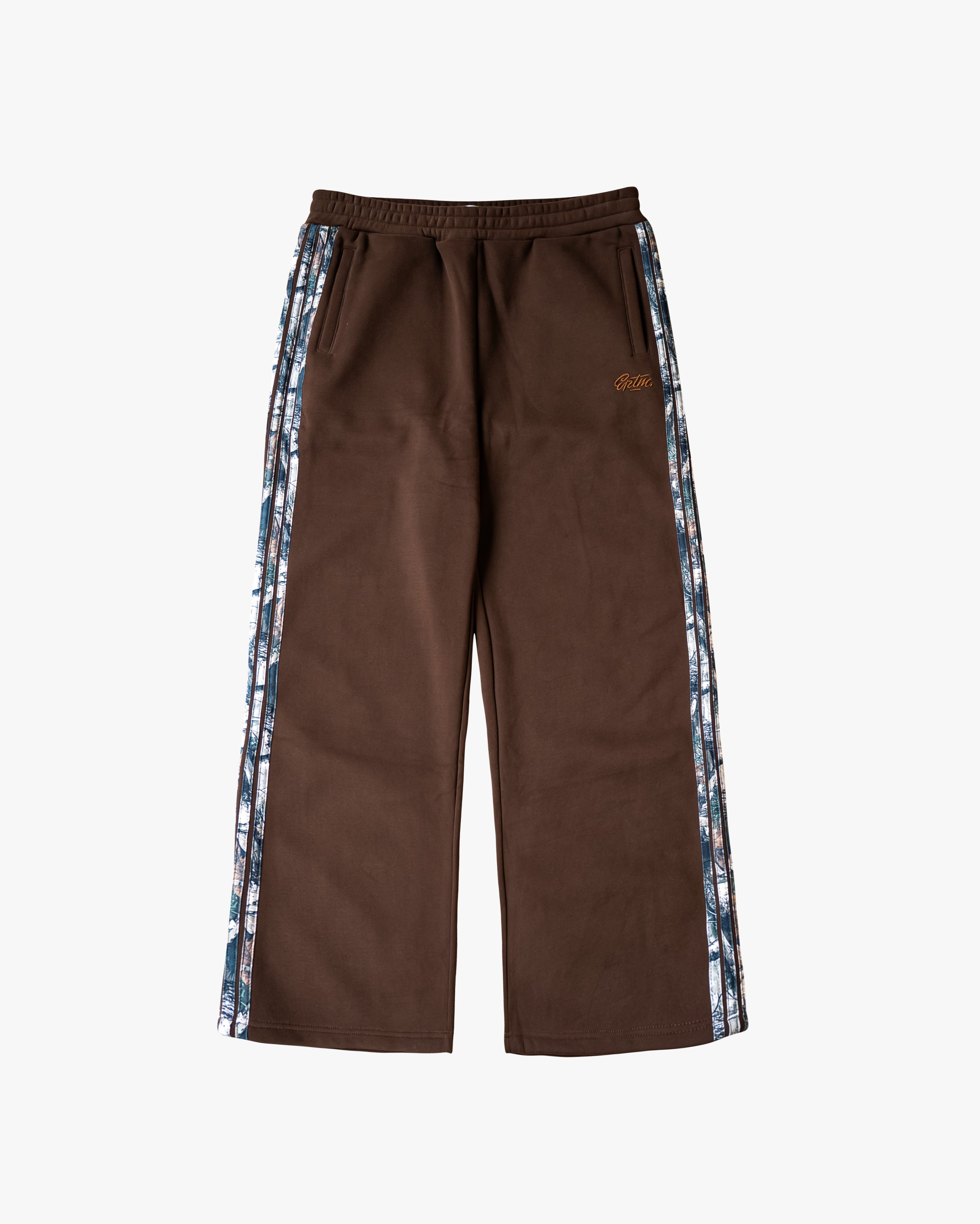 Real Camo Striped Baggy Pants - Brown