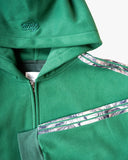 Real Camo Striped Zip Up Hoodie - Hunter Green