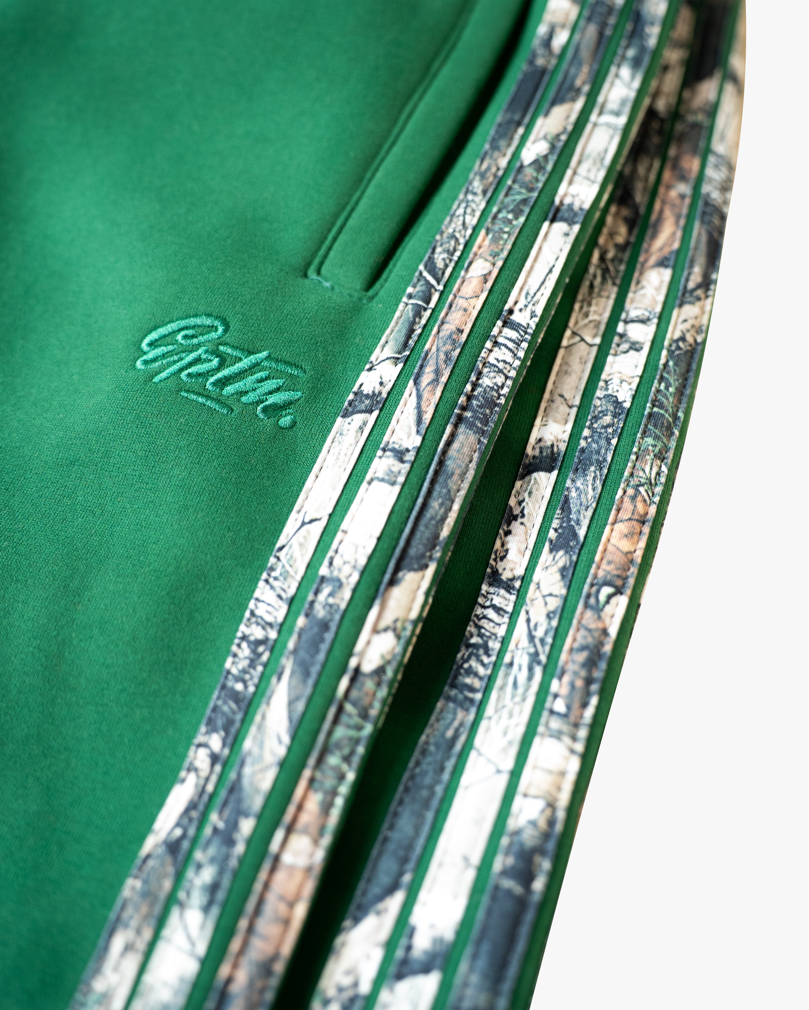 Real Camo Striped Baggy Pants - Hunter Green