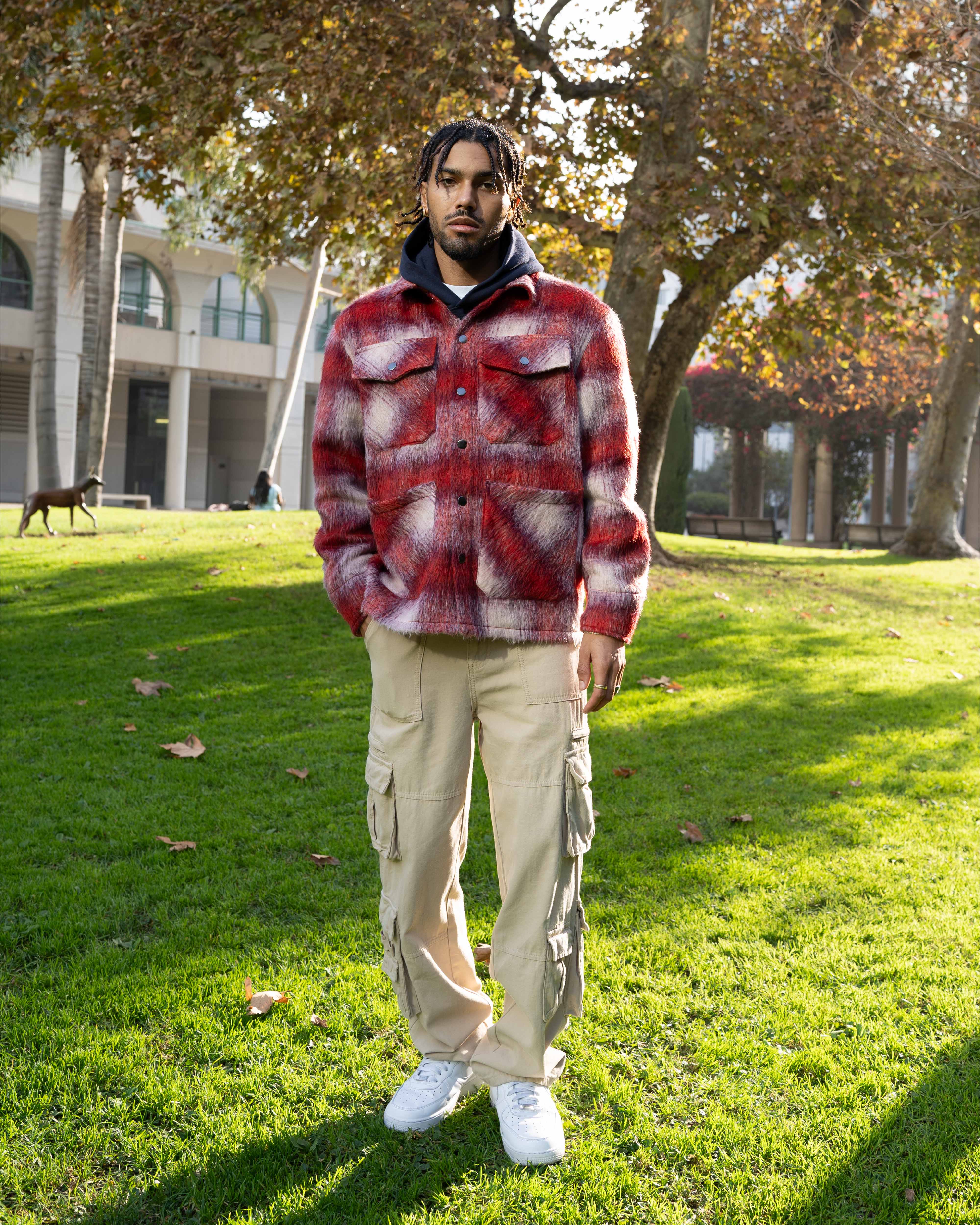 EPTM Mohair Chore Coat - Red