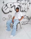 EPTM Scrunchie Pants - Sky Blue