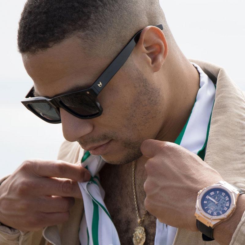 SG201AC - VS1 BLACK / BLACK POLARIZED LENS