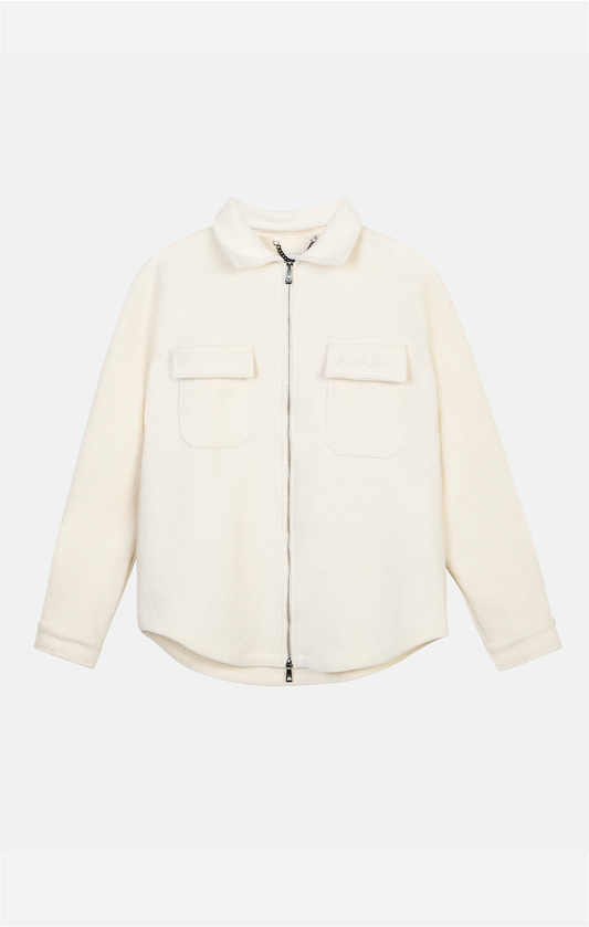 ECRU WOOL SHIRT