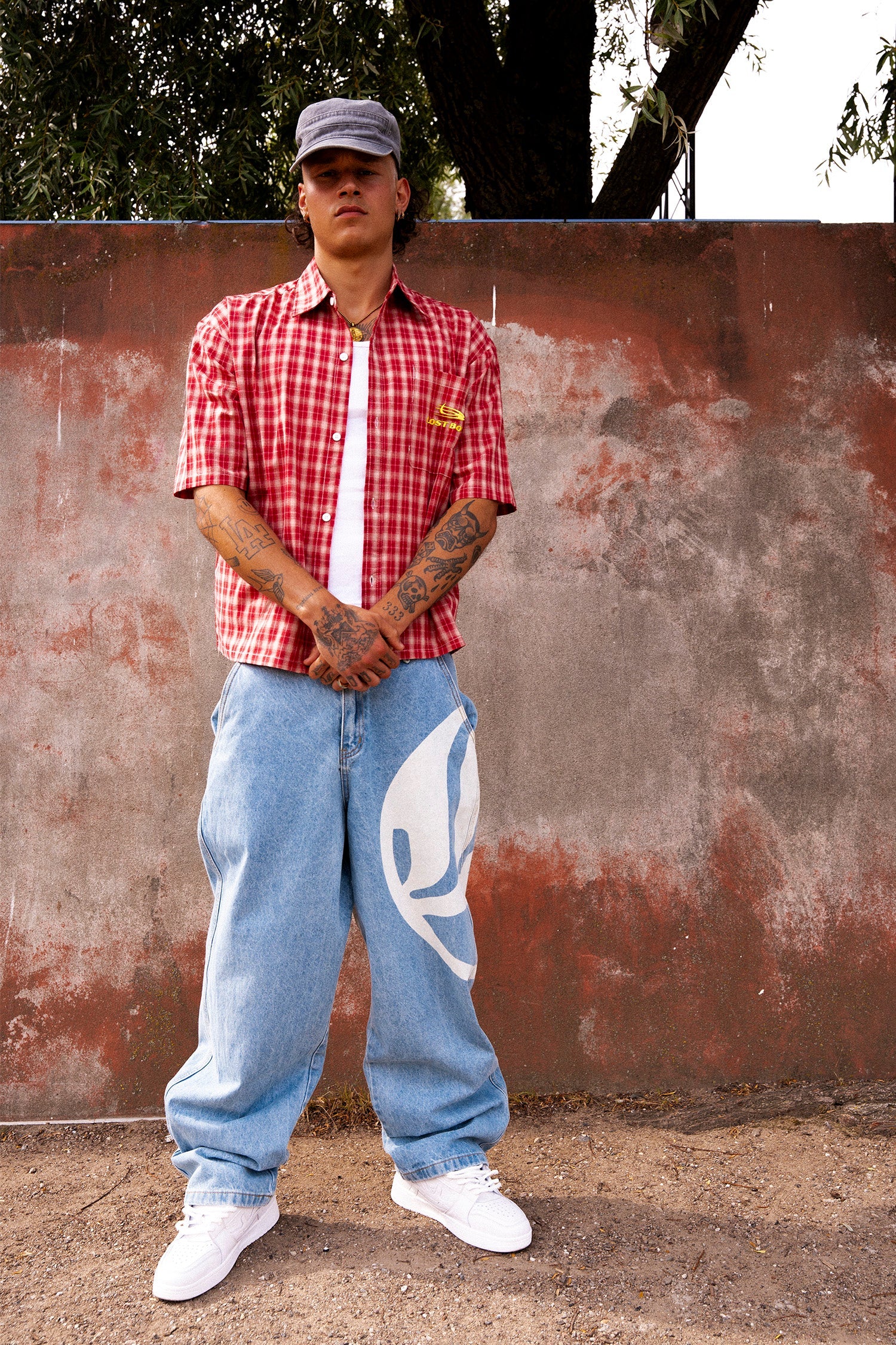 SHORT SLEEVED SHIRT - Red Tartan