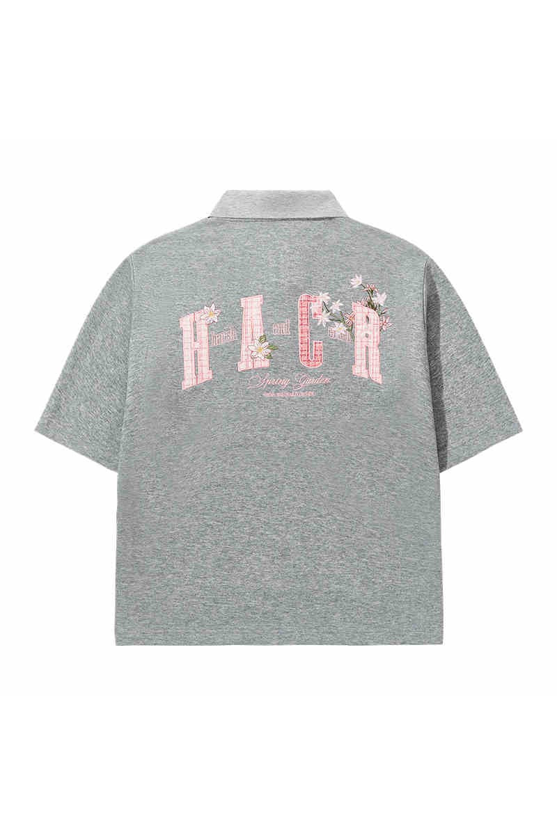 Bouclé Floral Patch Polo