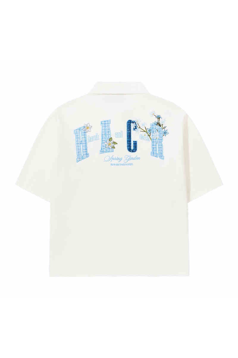 Bouclé Floral Patch Polo