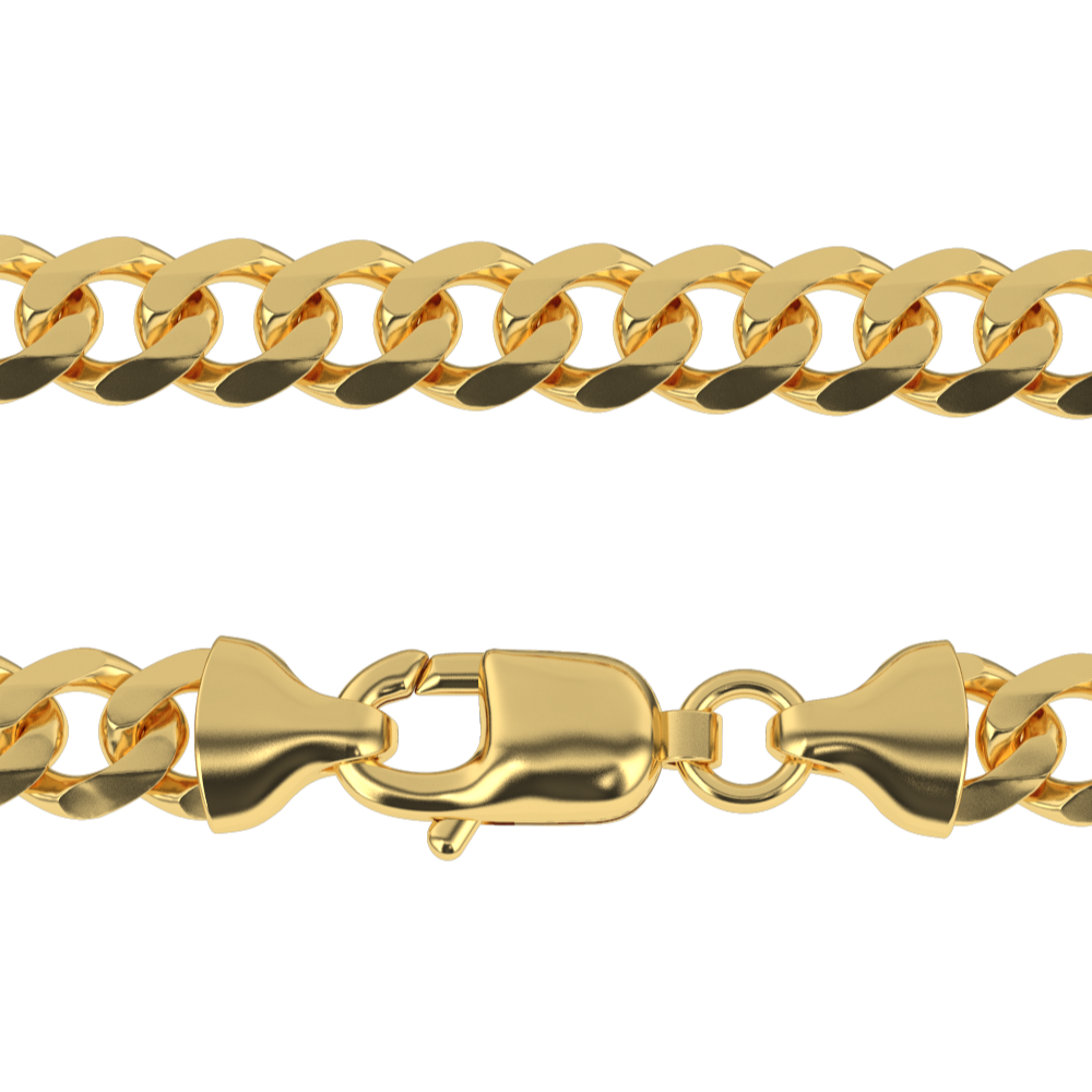 Solid Gold Curb Cuban Bracelet