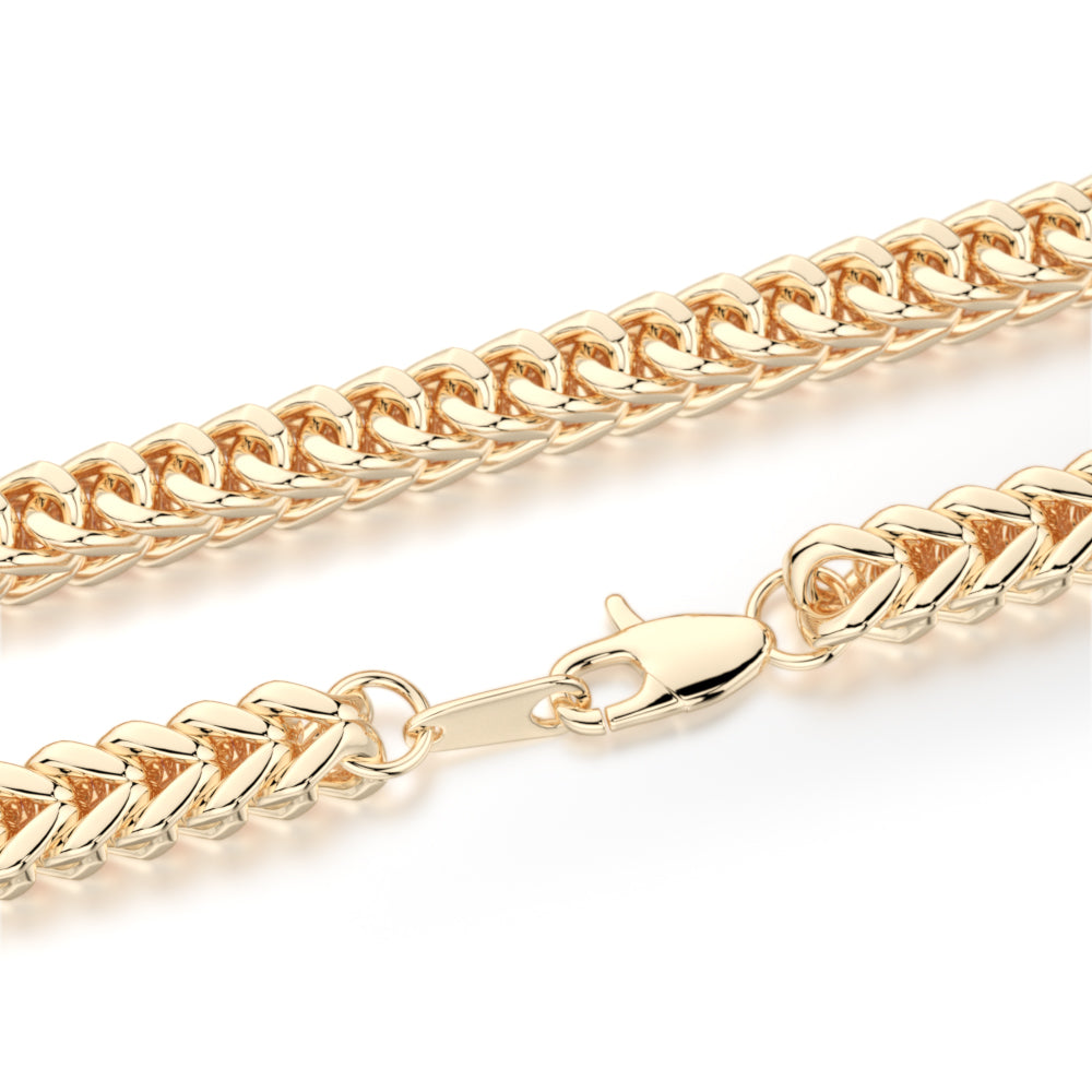 Solid Gold Franco Chain Hollow