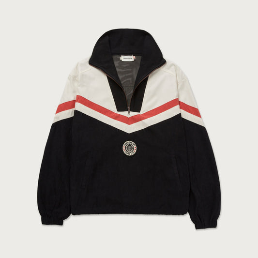 Brushed Poly Track Anorak Jacket - Black