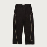Canvas Piping Pant - Black