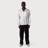 L/S Printed Woven Button Up - Bone