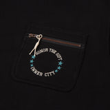 Pocket Pullover Crewneck Sweater - Black