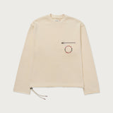 Pocket Pullover Crewneck Sweater - Bone